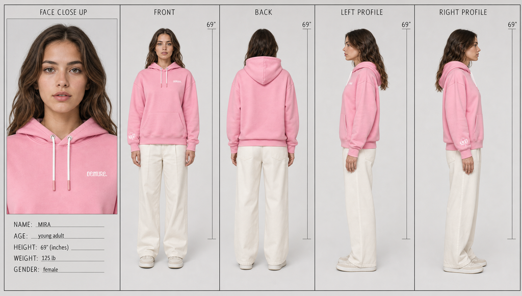 Demure - Pink Hoodie